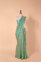Handwoven Sea Green Organza Sari