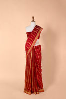 Handwoven Red Organza Sari