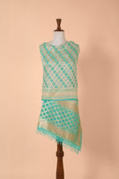 Handwoven Turquoise Georgette Dupatta
