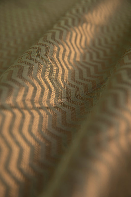 Handwoven Green Organza Fabric