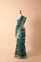 Handwoven Green Silk Sari