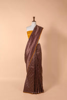 Handwoven Purple Silk Sari