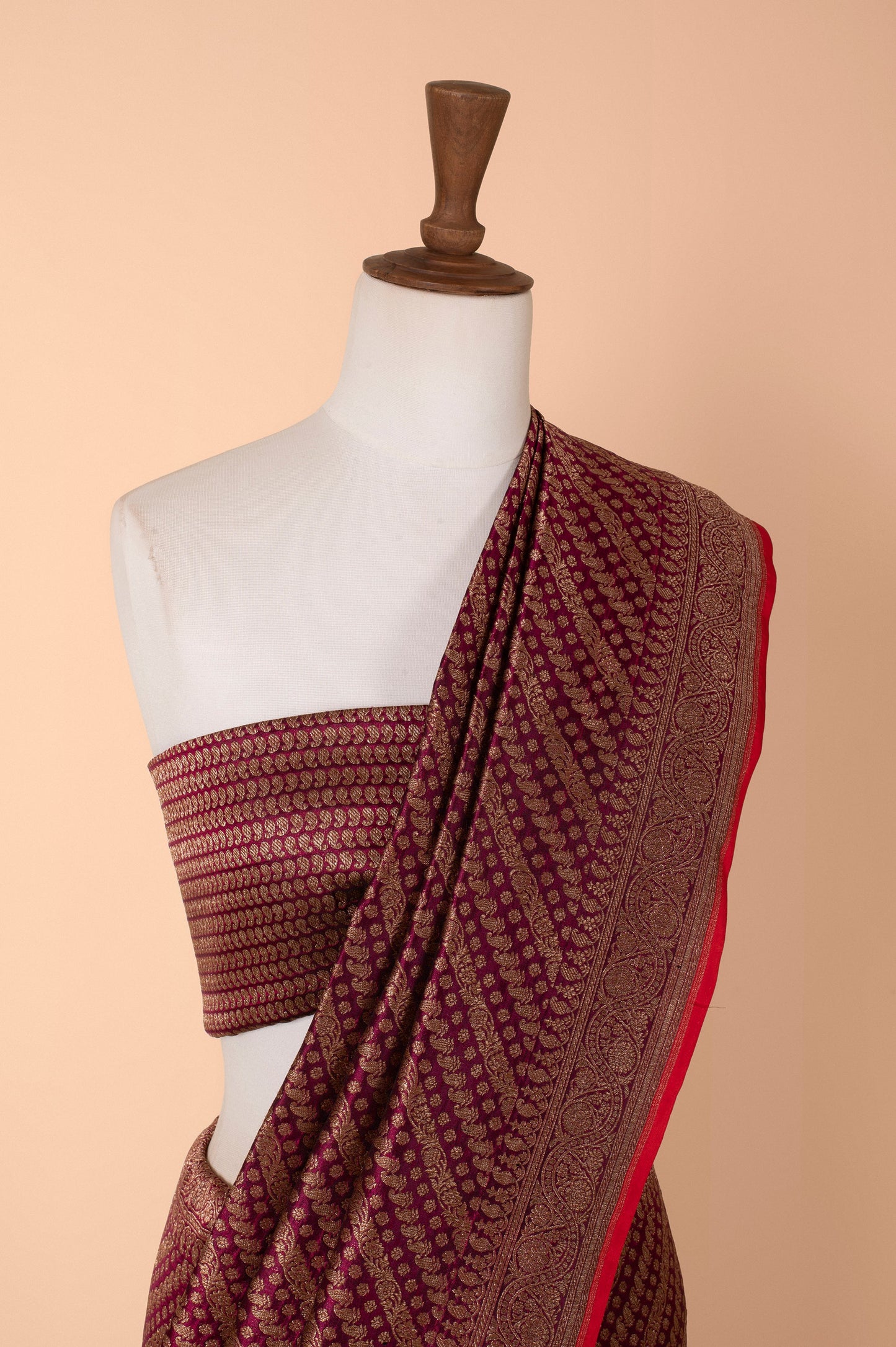 Handwoven Purple Silk Sari