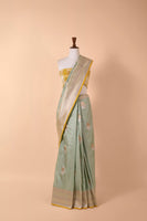 Handwoven Green Silk Sari