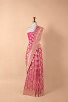 Handwoven Pink Silk Sari