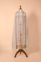 Handwoven Beige Chanderi Suit Piece