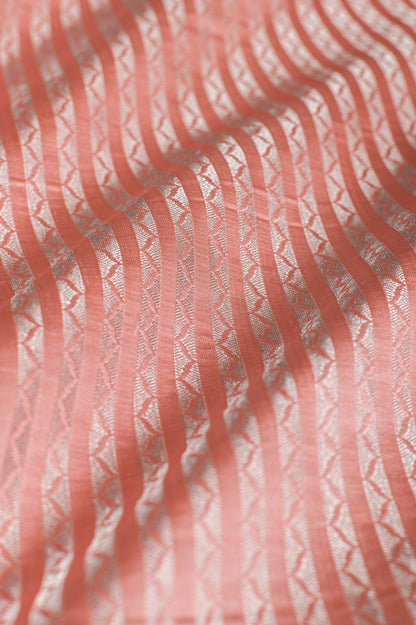 Handwoven Pink Silk Blouse Fabric