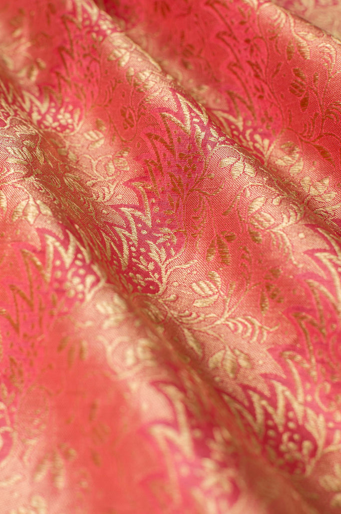 Handwoven Pink Silk Blouse Fabric