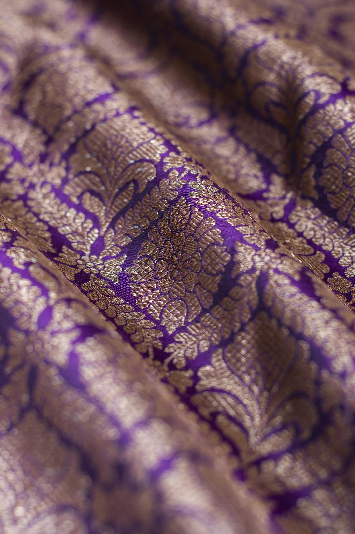 Handwoven Purple Silk Blouse Fabric