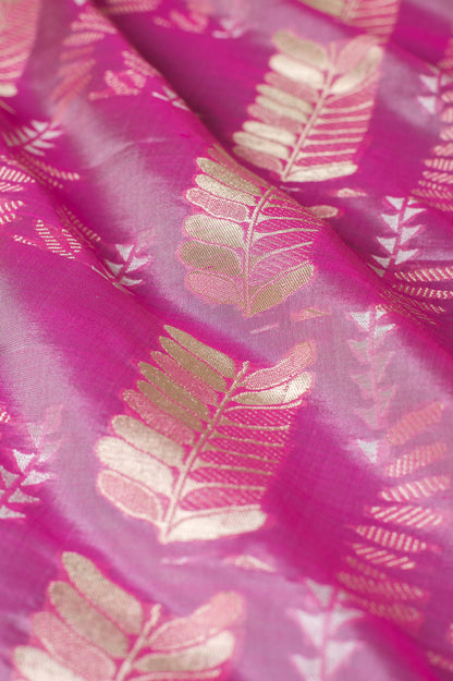 Handwoven Pink Silk Blouse Fabric