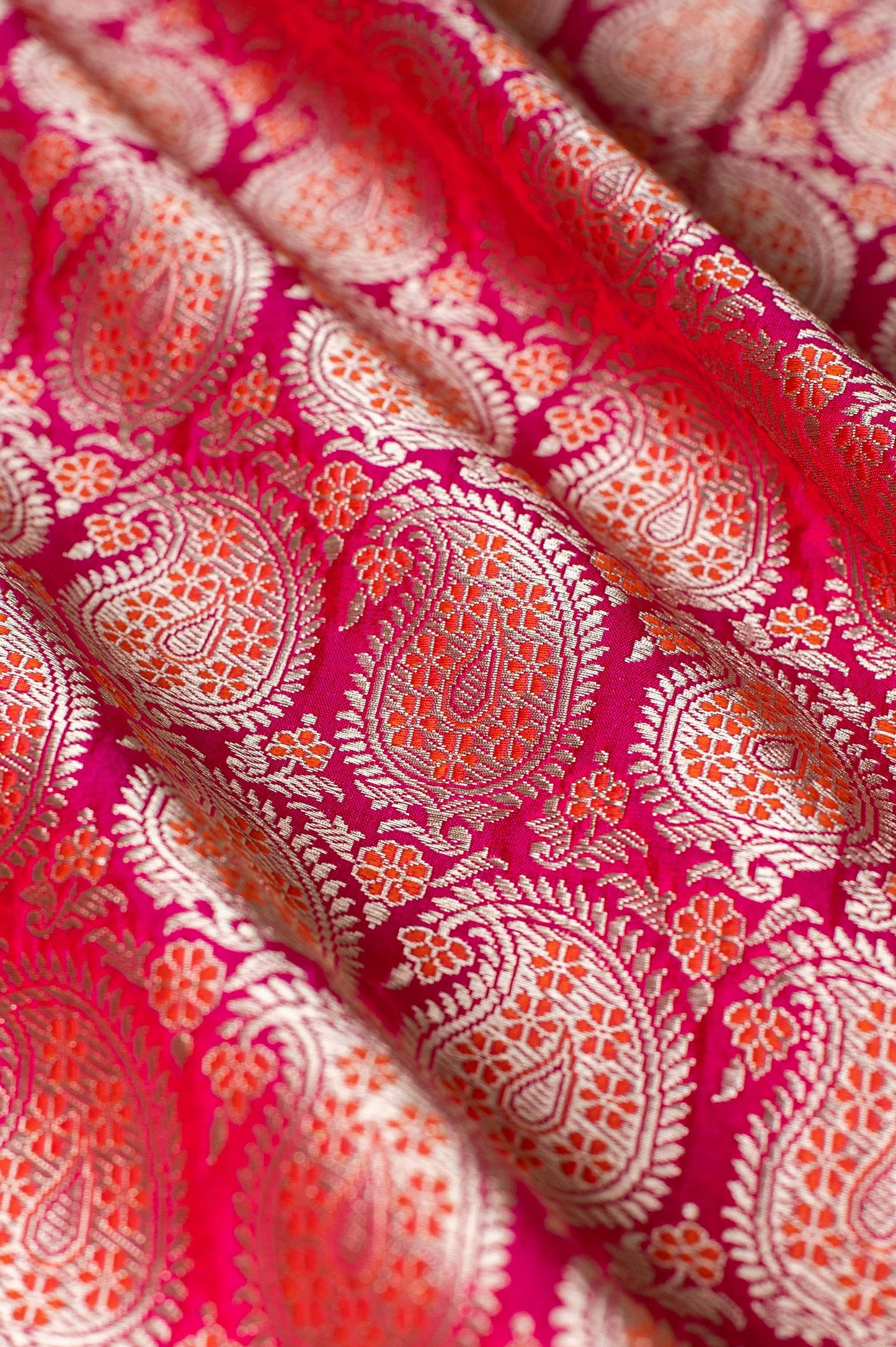 Handwoven Pink Silk Blouse Fabric