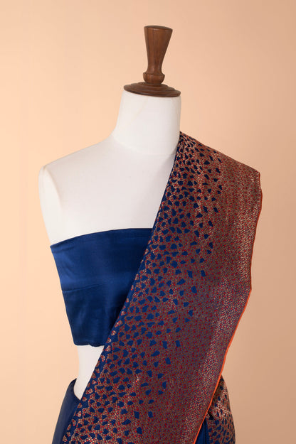 Handwoven Blue Silk Sari