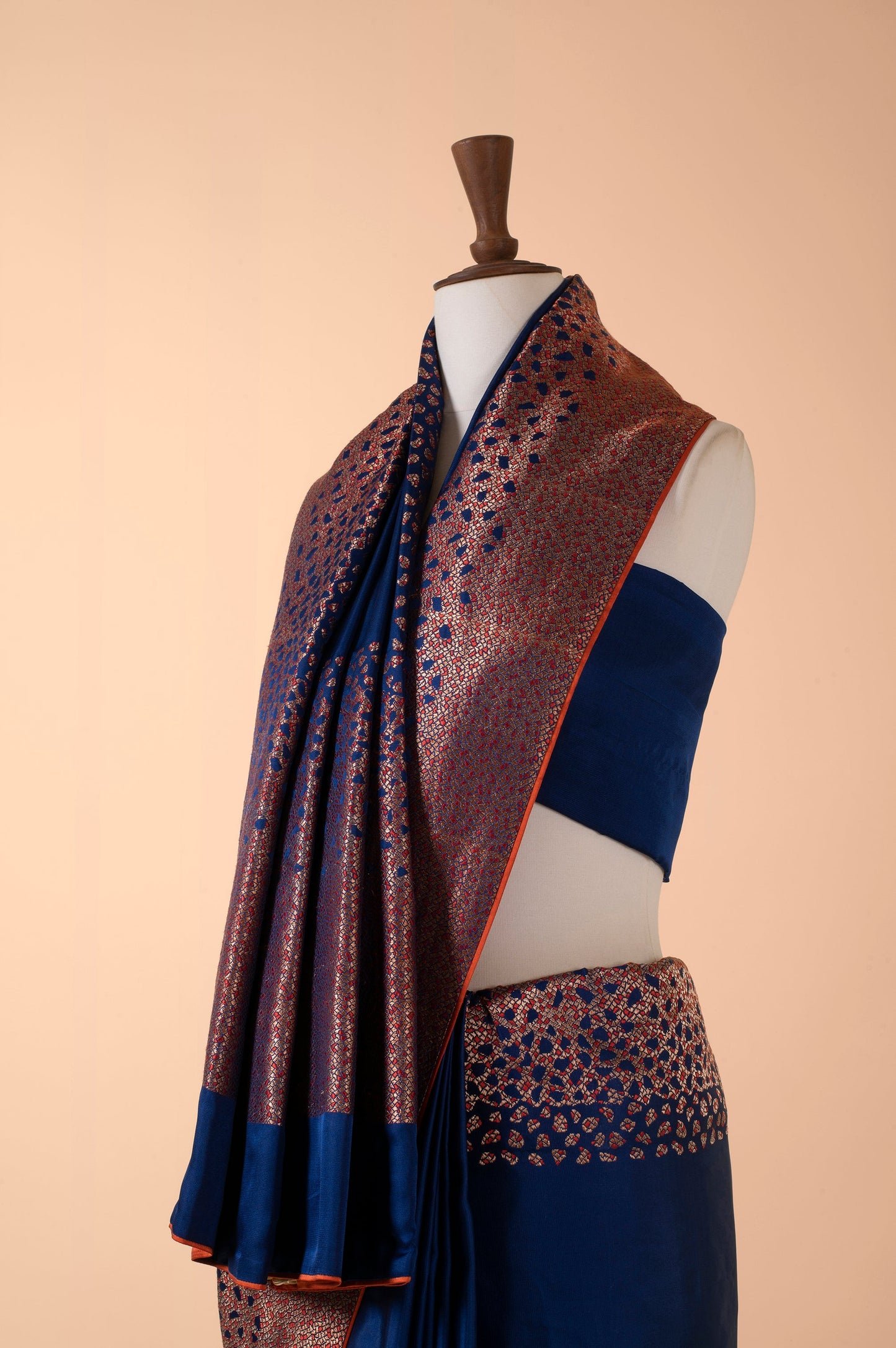 Handwoven Blue Silk Sari