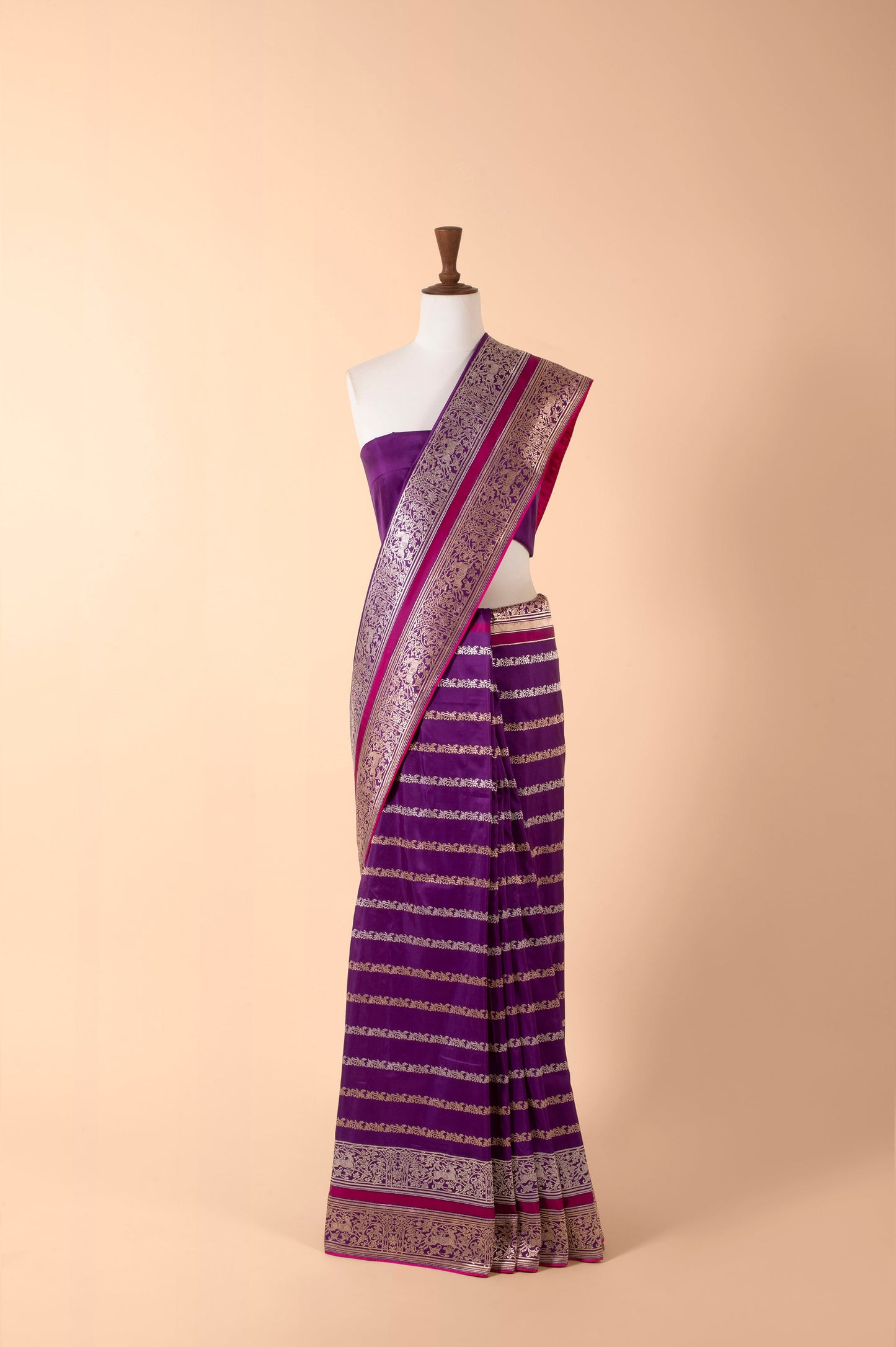 Handwoven Purple Silk Saree