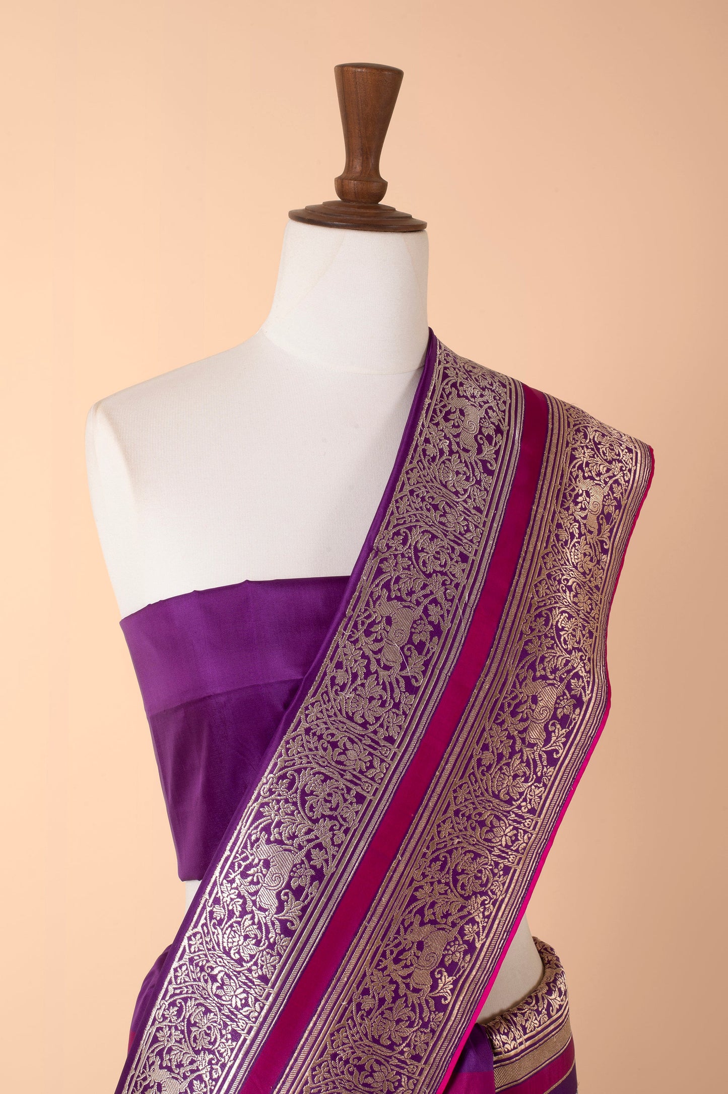 Handwoven Purple Silk Saree