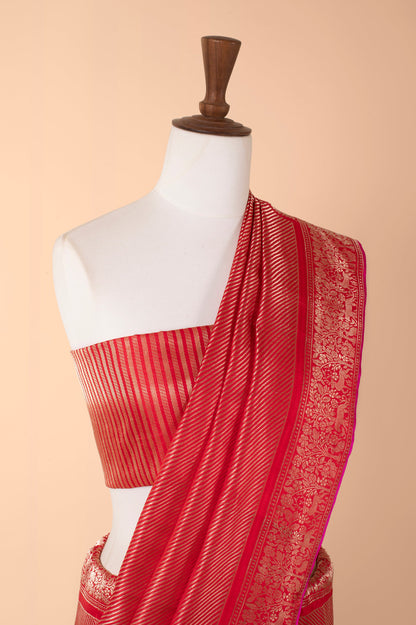 Handwoven Red Silk Sari