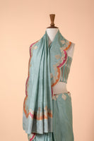 Handwoven Blue Silk Sari