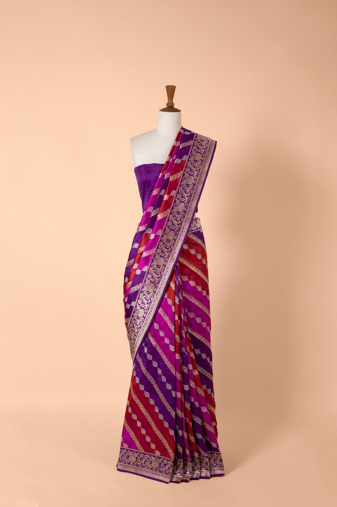 Handwoven Multicolored Silk Sari
