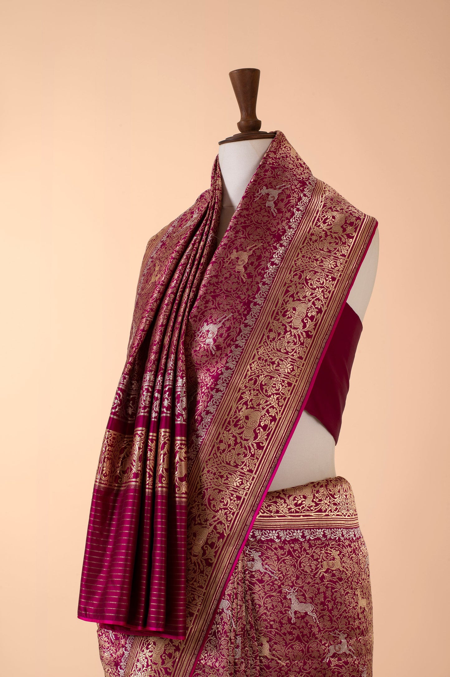 Handwoven Purple Silk Saree