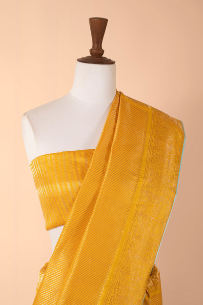 Handwoven Mustard Silk Sari