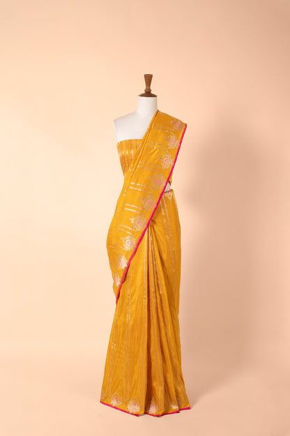 Handwoven Mustard Silk Sari