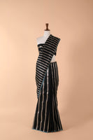 Black Onyx Full Stripe Saree