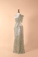 Mint Green Stripe Tissue Saree