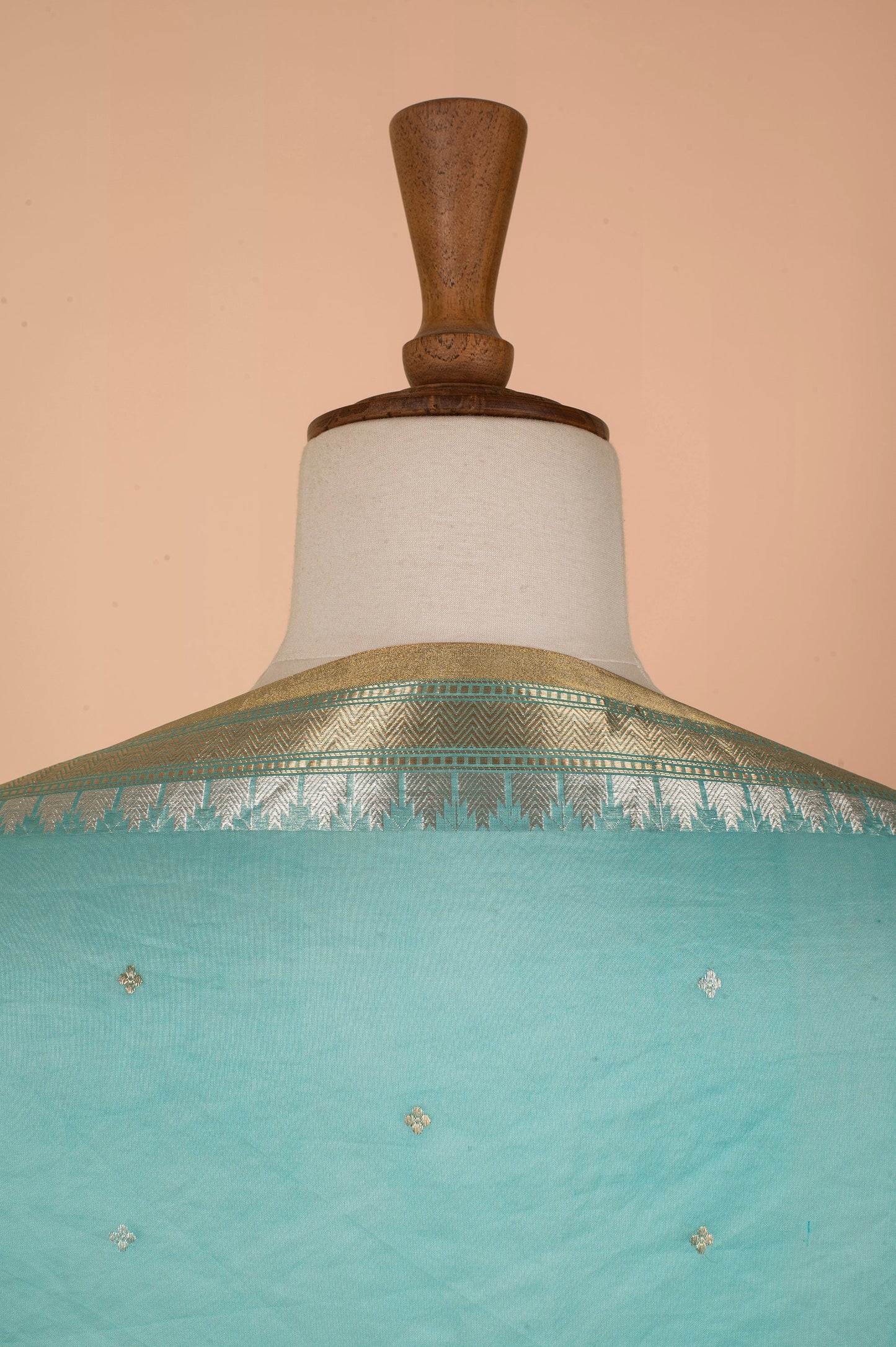 Handwoven Blue Organza Dupatta