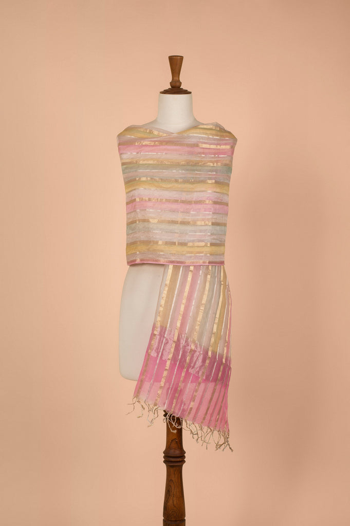 Handwoven Multicolor Organza Dupatta