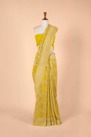 Handwoven Yellow Georgette Sari