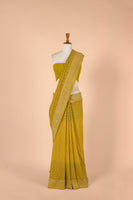 Handwoven Green Bandhani Sari