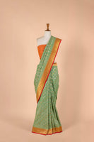 Handwoven Green Tussar Silk Sari
