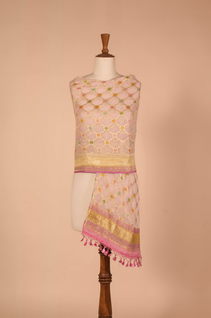 Handwoven Ivory Georgette Dupatta
