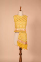 Handwoven Yellow Georgette Dupatta