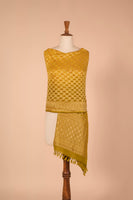 Handwoven Mustard Bandhani Dupatta