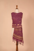 Handwoven Purple Bandhani Dupatta