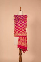 Handwoven Pink & Purple Bandhani Dupatta
