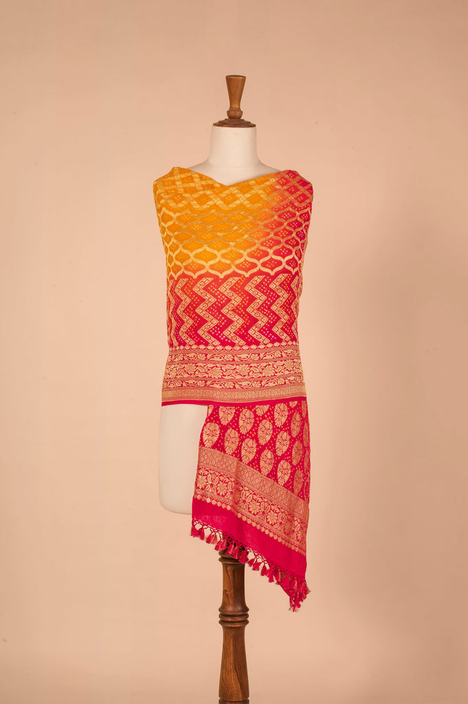 Handwoven Multicolor Bandhani Dupatta