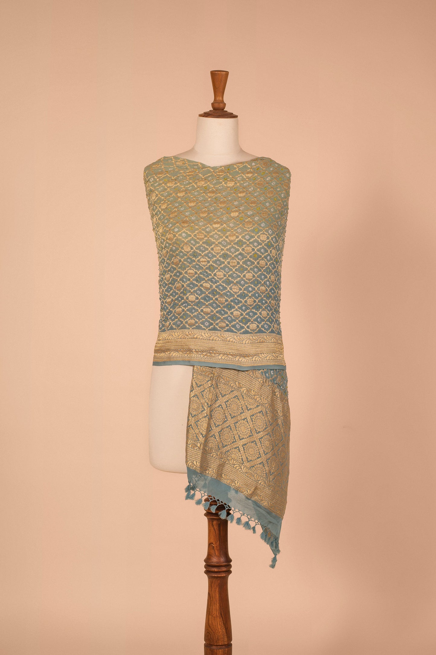 Handwoven Multicolor Bandhani Dupatta