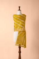 Handwoven Mustard Silk Dupatta