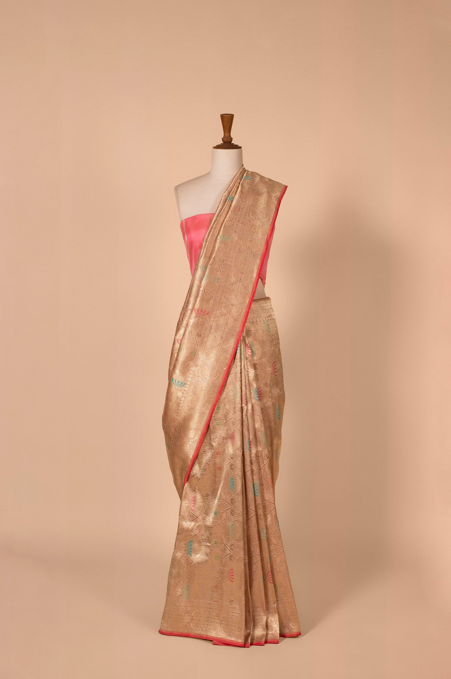 Handwoven Beige Silk Saree