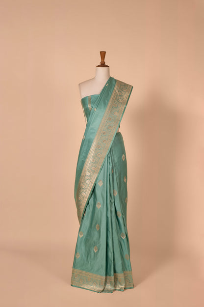 Handwoven Blue Silk Saree