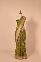 Handwoven Green Silk Sari