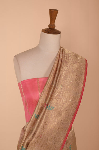 Handwoven Beige Silk Saree