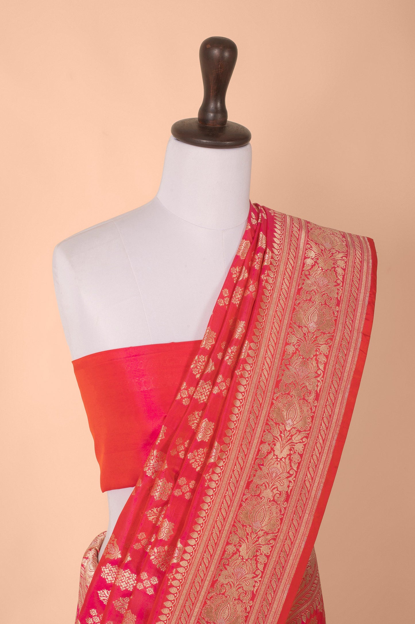 Handwoven Pink Silk Sari