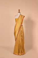 Handwoven Yellow Silk Sari