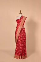 Handwoven Red Silk Sari