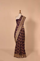 Handwoven Purple Silk Sari