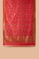 Handwoven Red Silk Dupatta