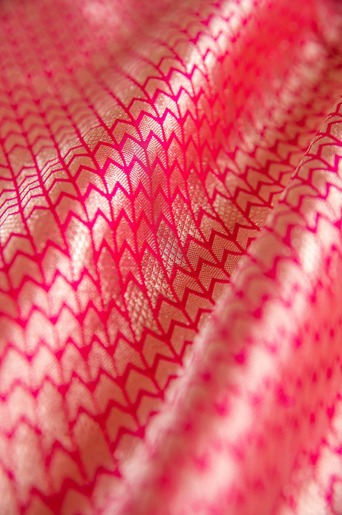 Handwoven Pink Silk Blouse Fabric